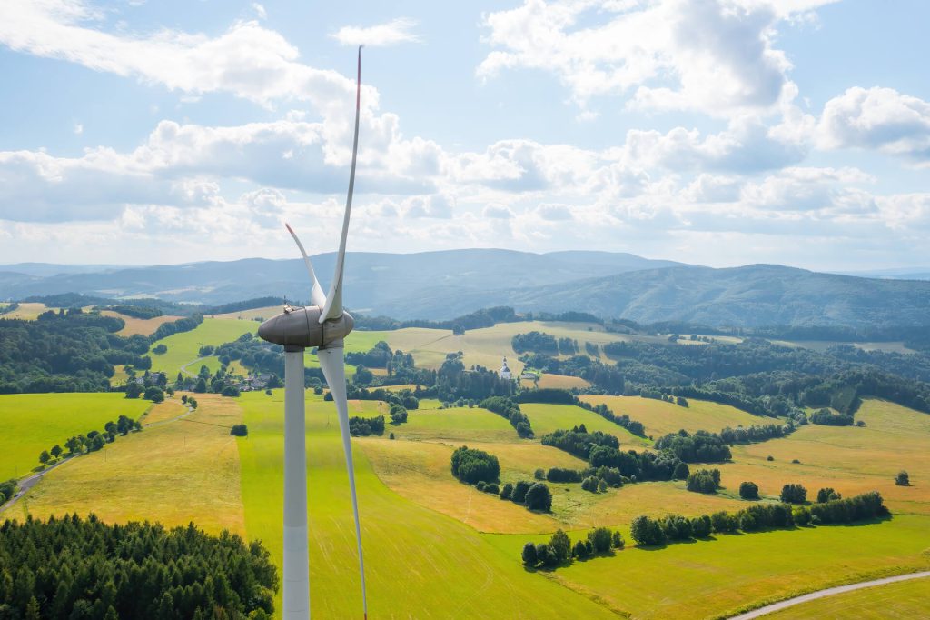 aerial view of wind turbines propeller in the yell 2025 03 05 05 25 27 utc